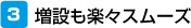 ３）増設も楽々スムーズ